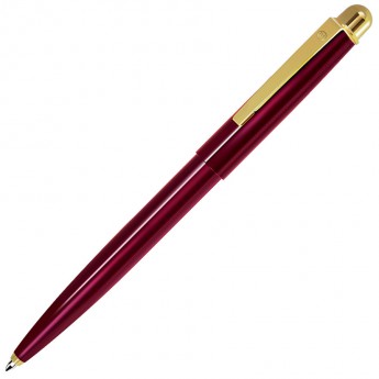 Купить DELTA NEW, ручка шариковая, красный/золотистый, металл