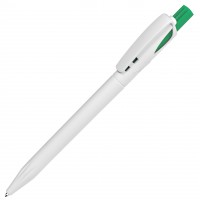 Ручка шариковая TWIN WHITE, белый/зеленый, пластик
