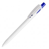 Ручка шариковая TWIN WHITE, белый/синий, пластик