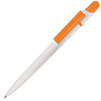 Купить MIR, ручка шариковая, белый/оранжевый, пластик