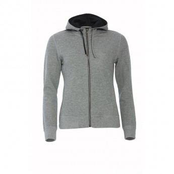 Купить Толстовка женская Classic Hoody Full Zip, серый меланж_S, 85% хлопок, 15% вискоза, 300 грм2