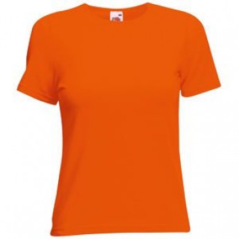 Купить Футболка "Lady-Fit Crew Neck T", оранжевый_L, 95% х/б, 5% эластан, 210 г/м2 