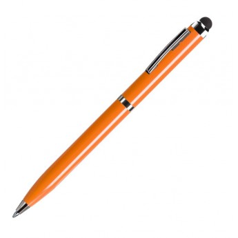 Купить CLICKER TOUCH, ручка шариковая со стилусом для сенсорных экранов, оранжевый/хром, металл