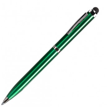 Купить CLICKER TOUCH, ручка шариковая со стилусом для сенсорных экранов, зеленый/хром, металл