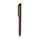 Ручка шариковая FLOW PURE,коричневый корпус/прозрачный клип, покрытие soft touch, пластик