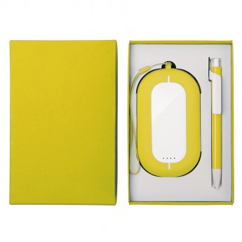 Купить Набор SEASHELL-2:универсальное зарядное устройство(6000 mAh) и ручка в подарочной коробке,желтый