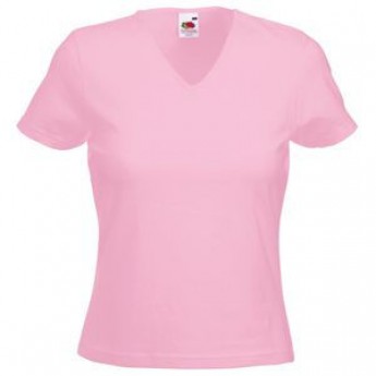 Купить Футболка "Lady-Fit V-Neck T", светло-розовый_S, 95% х/б, 5% эластан, 210 г/м2 