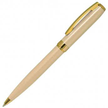 Купить ROYALTY, ручка шариковая, бежевый/золотой, металл, лаковое покрытие