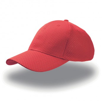 Бейсболка "SPACE", 6 клиньев,  застежка на липучке; красный; 100% полиэстер,  плотность 124 г/м2, с логотипом 