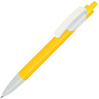 Купить TRIS, ручка шариковая, желтый/белый, пластик