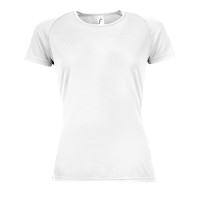 Футболка "Sporty women", белый_XS, 100% п/э, 140 г/м2 