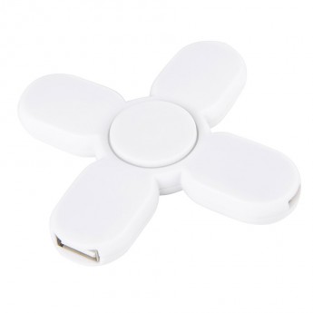 Купить USB-разветвитель SPINNER, 3 порта, белый, 8,8х8,8х1,2см, пластик