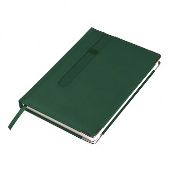 Купить Ежедневник недатированный ASTON, А5,  темно-зеленый, белый блок, без обреза