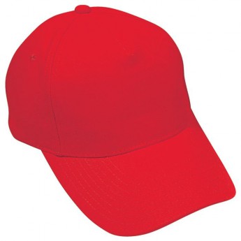 Бейсболка "Премиум", 5 клиньев, металлическая застежка; красный; 100% хлопок; плотность 350 г/м2, с логотипом 