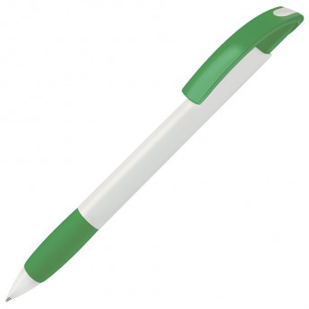 Купить NOVE, ручка шариковая с грипом, зеленый/белый, пластик