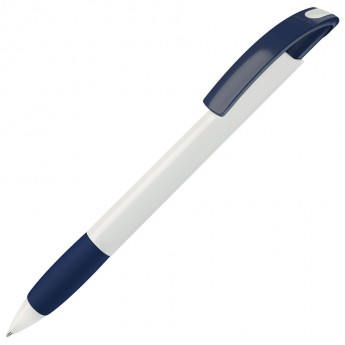 Купить NOVE, ручка шариковая с грипом, синий/белый, пластик