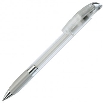 Купить NOVE LX, ручка шариковая с грипом, прозрачный белый/хром, пластик