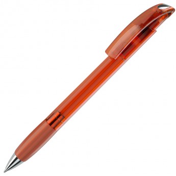 Купить NOVE LX, ручка шариковая с грипом, прозрачный оранжевый/хром, пластик