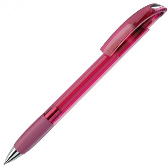 Купить NOVE LX, ручка шариковая с грипом, прозрачный розовый/хром, пластик