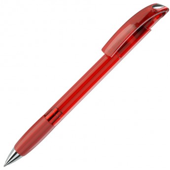 Купить NOVE LX, ручка шариковая с грипом, прозрачный красный/хром, пластик