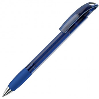 Купить NOVE LX, ручка шариковая с грипом, прозрачный синий/хром, пластик