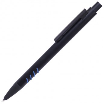 Купить TATTOO, ручка шариковая, черный с синими вставками grip, металл