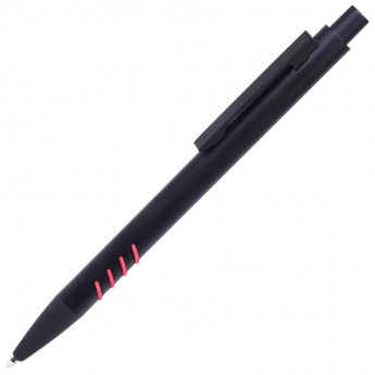 Купить TATTOO, ручка шариковая, черный с красными вставками grip, металл