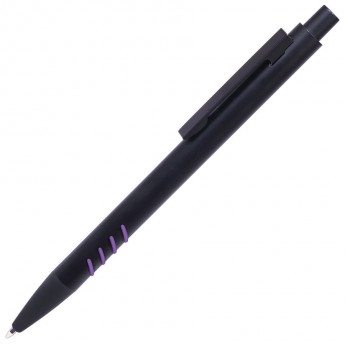 Купить TATTOO, ручка шариковая, черный с фиолетовыми вставками grip, металл