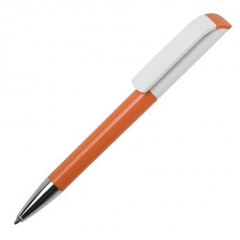 Купить Ручка шариковая TAG, оранжевый корпус/белый клип, пластик