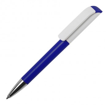 Купить Ручка шариковая TAG, синий корпус/белый клип, пластик