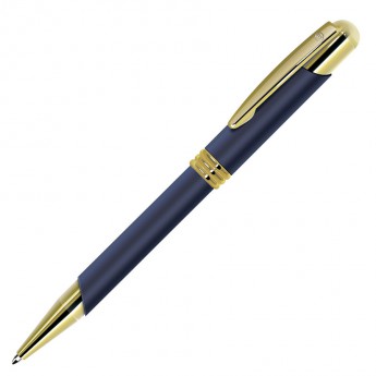 Купить ADVOCATE, ручка шариковая, синий/золотистый, металл