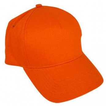 Бейсболка "Стандарт", 5 клиньев, металлическая застежка; оранжевый; 100% хлопок; плотность 175 г/м2, с логотипом 