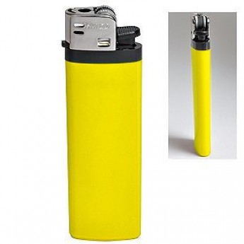 Купить Зажигалка кремневая ISKRA, желтая, 8,18х2,53х1,05 см, пластик/тампопечать