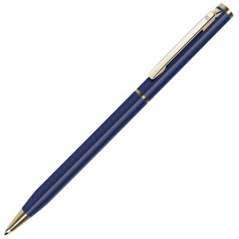 Купить SLIM, ручка шариковая, синий/золотистый, металл