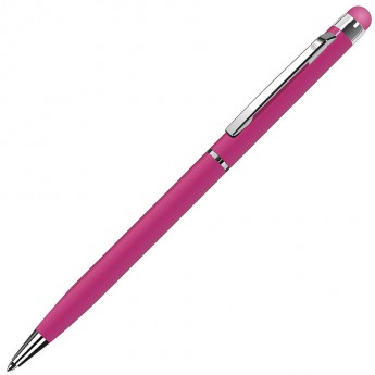 Купить TOUCHWRITER, ручка шариковая со стилусом для сенсорных экранов, розовый/хром, металл  