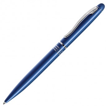 Купить GLANCE, ручка шариковая, синий/хром, металл