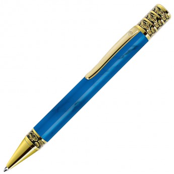 Купить GRAND, ручка шариковая, синий/золотистый, металл