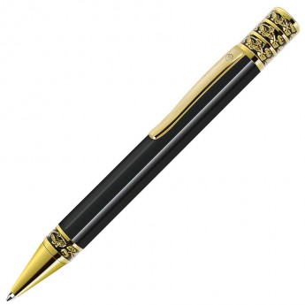 Купить GRAND, ручка шариковая, черный/золотистый, металл