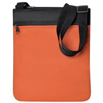 Купить Промо сумка на плечо "Simple"; оранжевый; 23х28 см; полиэстер; шелкография 