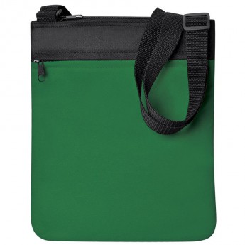 Купить Промо сумка на плечо "Simple"; зеленый; 23х28 см; полиэстер; шелкография 