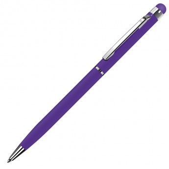 Купить TOUCHWRITER, ручка шариковая со стилусом для сенсорных экранов, фиолетовый/хром, металл  