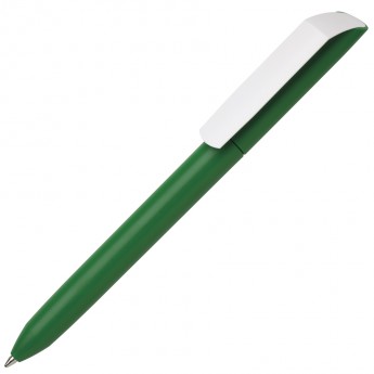 Купить Ручка шариковая FLOW PURE, зеленый корпус/белый клип, пластик