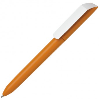 Купить Ручка шариковая FLOW PURE,оранжевый корпус/белый клип, пластик