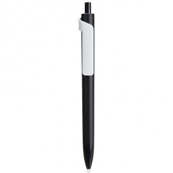 Купить Ручка шариковая FORTE SOFT BLACK, черный/белый, пластик, покрытие soft touch