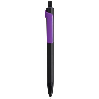 Купить Ручка шариковая FORTE SOFT BLACK, черный/фиолетовый, пластик, покрытие soft touch