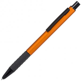 Купить CACTUS, ручка шариковая, оранжевый/черный, алюминий, прорезиненный грип