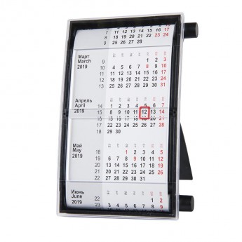 Купить Календарь настольный на 2 года; размер 18,5*11 см, цвет- черный, пластик