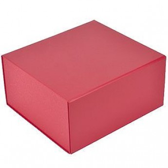 Купить Коробка подарочная складная,  красный, 22 x 20 x 11 cm,  кашированный картон,  тиснение, шелкография 
