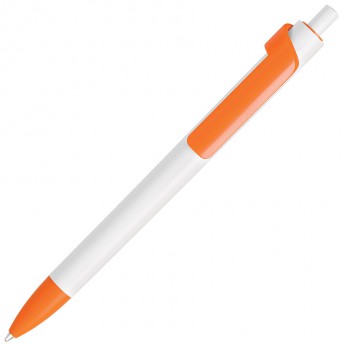 Купить FORTE, ручка шариковая, белый/оранжевый, пластик