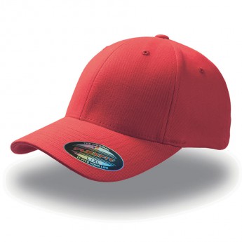 Бейсболка "FLEXFIT", 6 клиньев, запатентованная резинка FLEXFIT_L/XL; красный; 98% хлопок, 2% спанд, с логотипом 